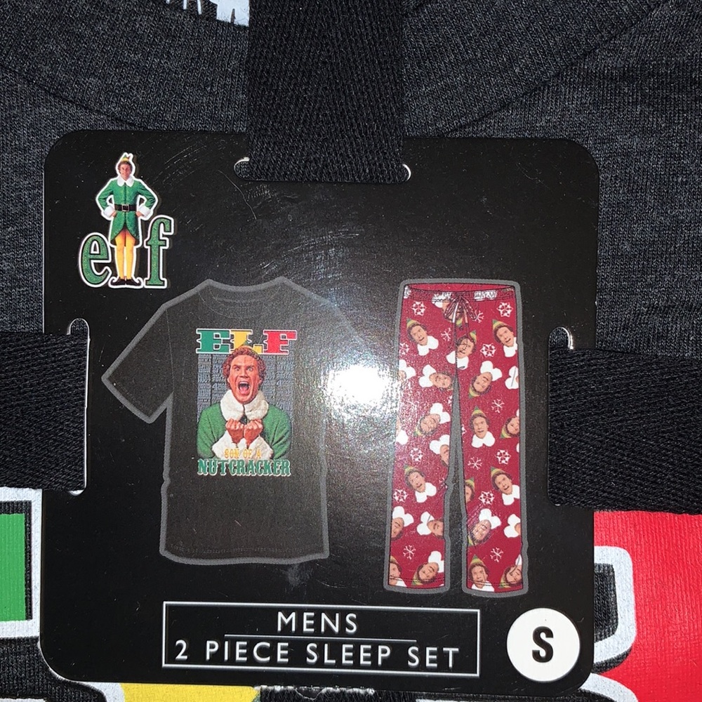 Elf themed pijamas set two piece - pants and shirt